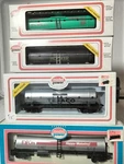 Scale Model Power Nib Tank Car Lot Of 4 - Exxon, Celanese, Texaco, Hooker. Fixed Price $28.00.