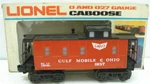 Lionel 6-9187 Gulf, Mobile And Ohio Lighted Caboose Ln/box. Fixed Price $16.05.