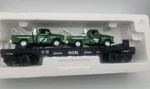 Mth Rail King Gauge Flatcar With 1955 Tow Trucks M.t.h. Service Center Green. Fixed Price $24.99.