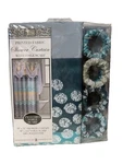Better Home Printed Fabric Shower Curtain W/ Voile Scarf & Rings 70 X 72 New. Fixed Price $21.25.