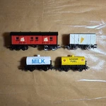 Bachmann Thomas Ho/oo Sodor Fuel, Tidmouth Milk, Mail Car, Ice Cream Train Lot. Fixed Price $144.00.
