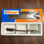 Roco Ho Scale 48991 Brown Heavy Duty Flat Car With Load Original Box. Fixed Price $26.00.
