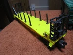 Lionel Gauge New York Central Bulkhead Flatcar With 9 Stakes #16375. Fixed Price $14.55.