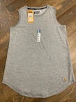 New Carhartt Force Womens Small 4-6 Relaxed Fit Tank Top Gray Sleeveless. Fixed Price $17.99.