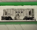 Bowser Acf 70 Ton 2-BAY Covered Hopper Assembled Kit Norfolk & Western #55601. Fixed Price $18.00.