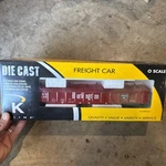 K-line Scale Burlington Route Red Freight Car #K652-1331 New Die Cast. Fixed Price $99.99.
