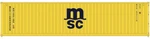 Kato Scale 40' Mediterranean Shipping Corrugate Container 2 Pack 80055G. Fixed Price $36.42.