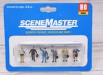 Walthers Scene Master Mini-figures 949-6024, Six Business Travelers, Ho Scale. Fixed Price $8.95.