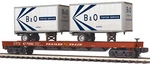Mth Premier #477090 B&o Baltimore Ohio Flat Car W' Pup Trailers 20-95165. Fixed Price $75.00.