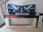 Lionel, Gauge, 16314, Wabash Flat Car W/ Trailers, Mint Ob.. Fixed Price $22.00.