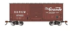 Bachmann 18204 Ho Scale Rg Hi-cube Boxcar(brn). Fixed Price $46.99.