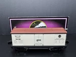 Mth Tinplate Traditions 10-8025 Gauge 2814R White/ Brown Reefer Car Lnib. Fixed Price $119.00.
