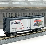 Micro-trains Scale 21373 Missouri State 40FT Plug Door Standard Boxcar Mo 1821. Fixed Price $15.99.