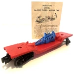 Lionel 3309 Gauge Red Turbo Missile Launching Flat Car & Instructions Vgc. Fixed Price $24.95.