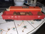 Lionel Postwar 6462-125 Red Gondola W/6 Barrels Brick Original Box. Fixed Price $149.95.
