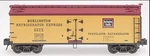 Atlas 40' Woodside Refrigerator Car 6725-4 Burlington #75352 (3 Rail) New. Fixed Price $99.99.