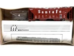 Walthers #932-5406, 100 Ton Cement Hopper. Santa Fe #350074, Brown. Fixed Price $21.95.