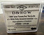 SN3 Kit #PBL-R12-E D&rgw Economy Door Box Car W/interior Nib 1:64. Fixed Price $39.95.