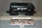 Lionel 16176 Nj Transit #9126 Black "raritan Yard" Ore Car W/silver Ld. O/027GA. Fixed Price $30.00.