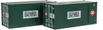 Walthers Scenemaster 949-8681 Ho 20' Smooth Container Rea #260095. Fixed Price $22.99.