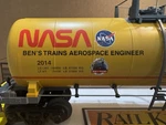 Trainworld Exclusive Railking Gauge Nasa #2014 Modern Tank Car 30-73640 3-RAIL. Fixed Price $150.00.