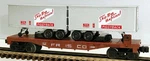 Lionel 6-16926, Frisco Flat Car With Trailers. Fixed Price $35.00.