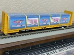 Trailer Train - 60 Ft Bulkhead W/liteform Pink Panther Custom Load Ho Scale New. Fixed Price $64.95.