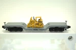 Mth Railking 30-7618 Depressed Flat Car With Ertl Caterpillar Bull Dozer Nib. Fixed Price $50.70.