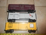 O/O-27 Lionel 26290 Southern Coupler Broke, 2001 Ns, 19215 Boxcars.. Fixed Price $26.00.