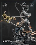 The Main Man (lobo) Statue 3D Printed Kit Unpainted/unassembled. Fixed Price $199.99.