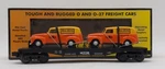 Mth 30-7681 Gauge Transport Flatcar With Ertl '51 Panel Vans Ln/box. Fixed Price $21.99.