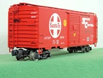 Weaver Santa Fe Shock Control Red 40' PS-1 Sd Box Car #3054 Scale 3-R Exc. Fixed Price $44.99.