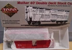 Proto 2000 #50109 Ho Scale Cb&q Mather 40' Double Deck Stock Car Kit New In Box. Fixed Price $14.99.