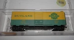 Micro-trains Scale 40' Rutland 103 Standard Single Door Box Car #20146. Fixed Price $14.99.