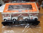 Lionel 6-26389 Santa Fe Flat Car W/pick-ups Trucks New In Box Scale Lqqk. Fixed Price $55.00.