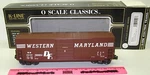 New K-line K765-2151 Western Maryland Scale Classic Modern Boxcar (#35124). Fixed Price $40.00.