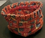 Longaberger 20681 Inaugural Basket Liner 1997 Old Glory Fabric American Flag. Fixed Price $10.00.