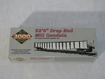 Niob Life Like Proto 2000 Ho Scale 52'6" Drop End Mill Gondola Kit, Nyc 712620. Fixed Price $19.95.