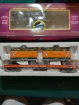 Mth #20-98139 Great Northern Flatcar With Truck Trailers. Fixed Price $59.00.