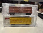 2 Atlas & Micro-trains Gauge Stock Car Baltimore Ohio Brown Union Pacific. Fixed Price $19.00.