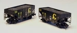 Z-scale Freudenreich Fishbelly Hopper Chessie System Wm 2 Car Set In Metal. Fixed Price $499.99.