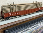 Missouri Pacific - 65 Ft Drop End Mill Gondola W/ Resin Pole Load Ho Scale New. Fixed Price $76.95.