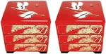 Pack Red Crane Box Traditional 3 Tiers Stack Container Made Japan 4118X2. Fixed Price $66.50.