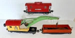 Lionel Prewar Gauge 2810, 2812, 2817 Freight Cars. Fixed Price $130.00.