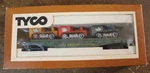 Vintage Tyco Ho Scale Skid Flat Bed Trailer With Tractor Western Maryland 351A. Fixed Price $10.00.