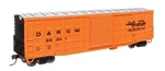 Walthers Mainline 910-46710 Ho Scale 50' Waffle Boxcar Rtr Drgw #65301. Fixed Price $36.99.