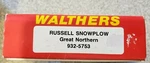 Walthers Ho 932-5753 Russell Snowplow Great Northern Rail Car Model Kit Sealed. Fixed Price $59.99.
