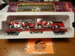Mth 20-98114 Transport Flat Car W/2 Fire Trucks New In Box Scale Lqqk. Fixed Price $75.00.