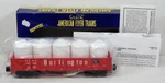 American Flyer 6-48525 Burlington Red Gondola W/cannisters Diecast Trucks Sgauge. Fixed Price $39.95.