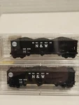 2 Micro-trains Mtl Norfolk Western 108010 N&w 100-TON 3-BAY Hoppers/loads. Fixed Price $45.00.